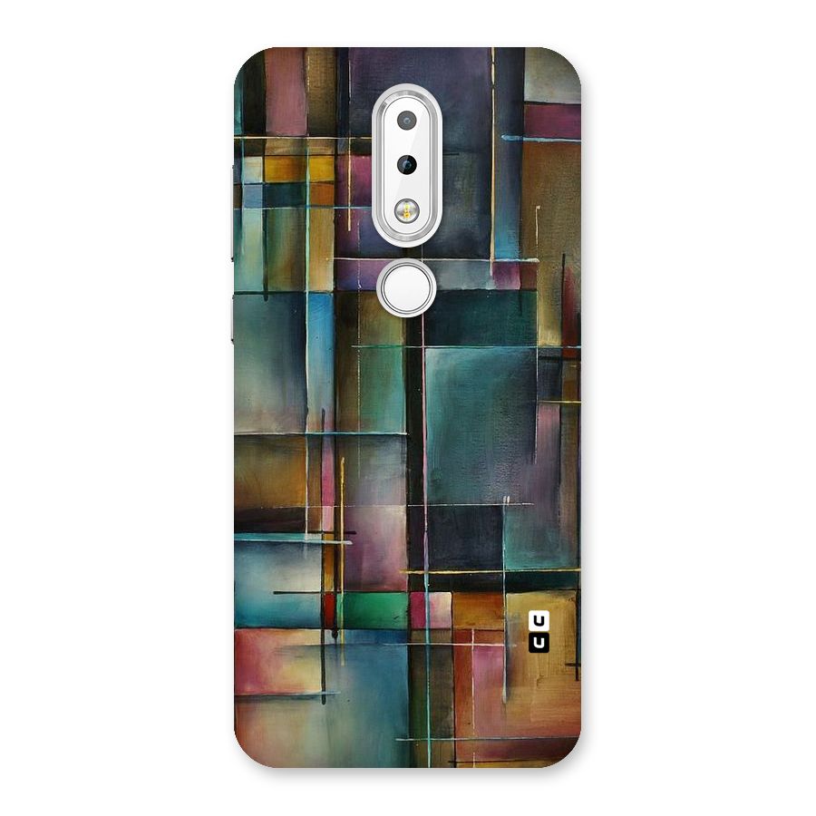 Dark Square Shapes Back Case for Nokia 6.1 Plus