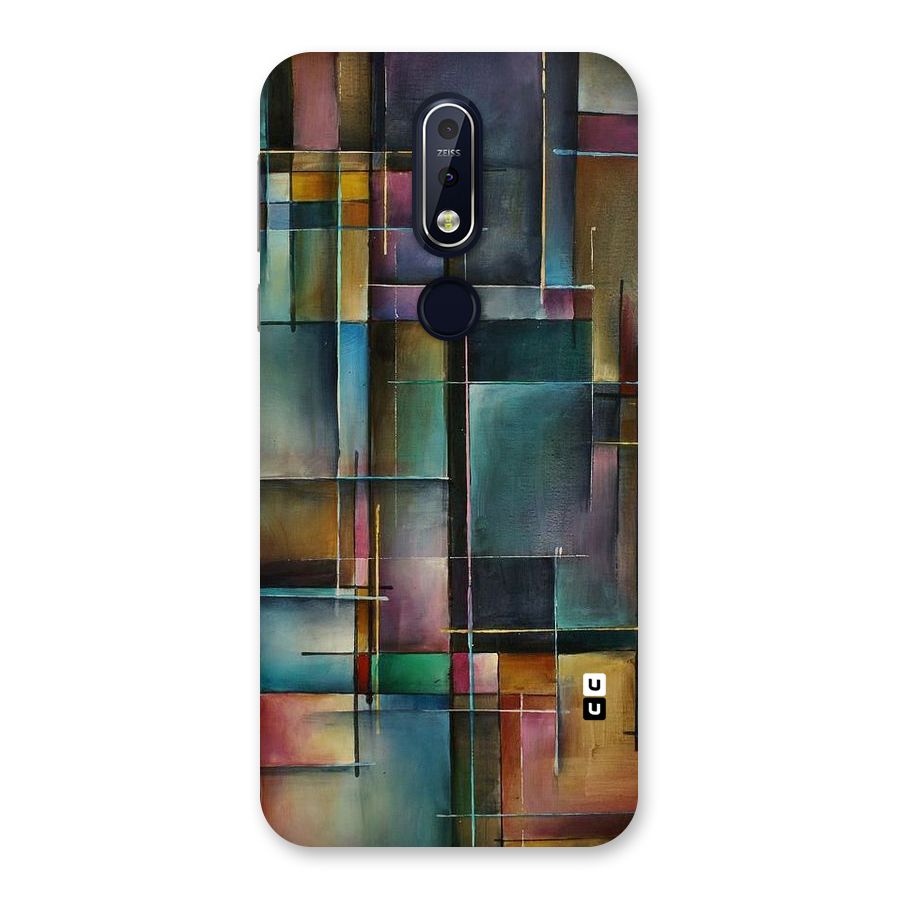 Dark Square Shapes Back Case for Nokia 7.1