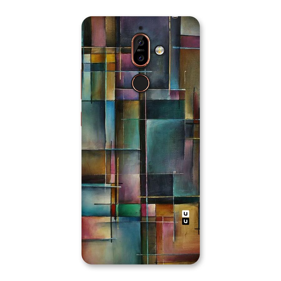 Dark Square Shapes Back Case for Nokia 7 Plus
