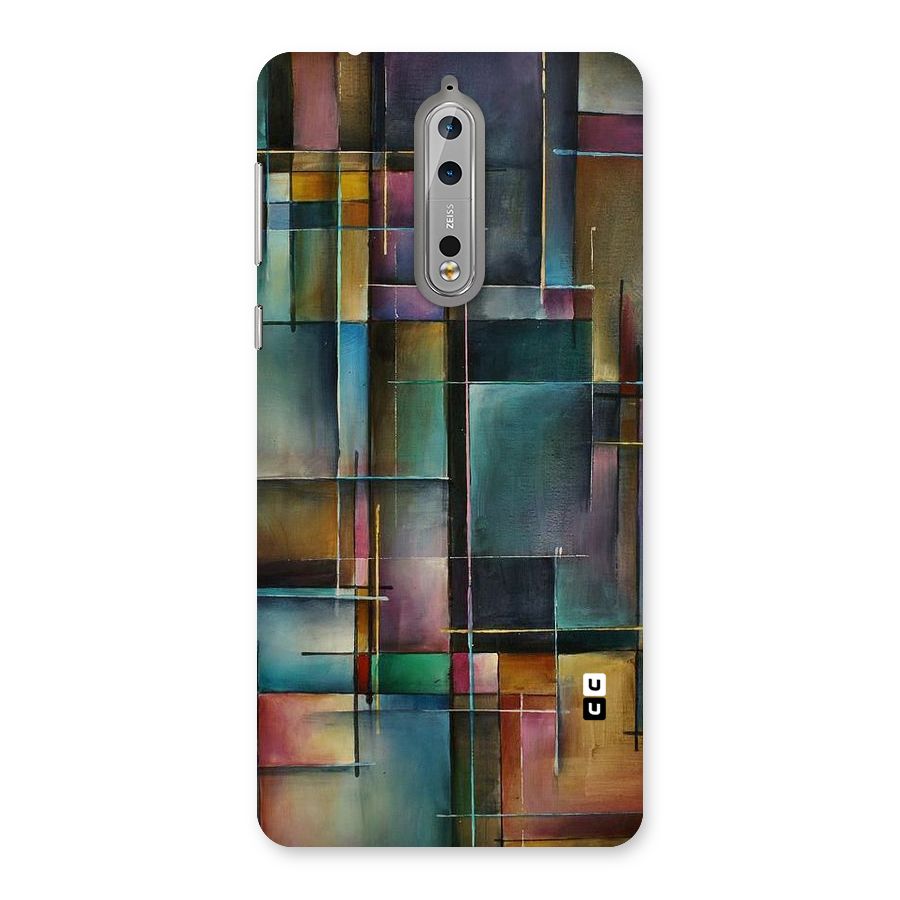 Dark Square Shapes Back Case for Nokia 8