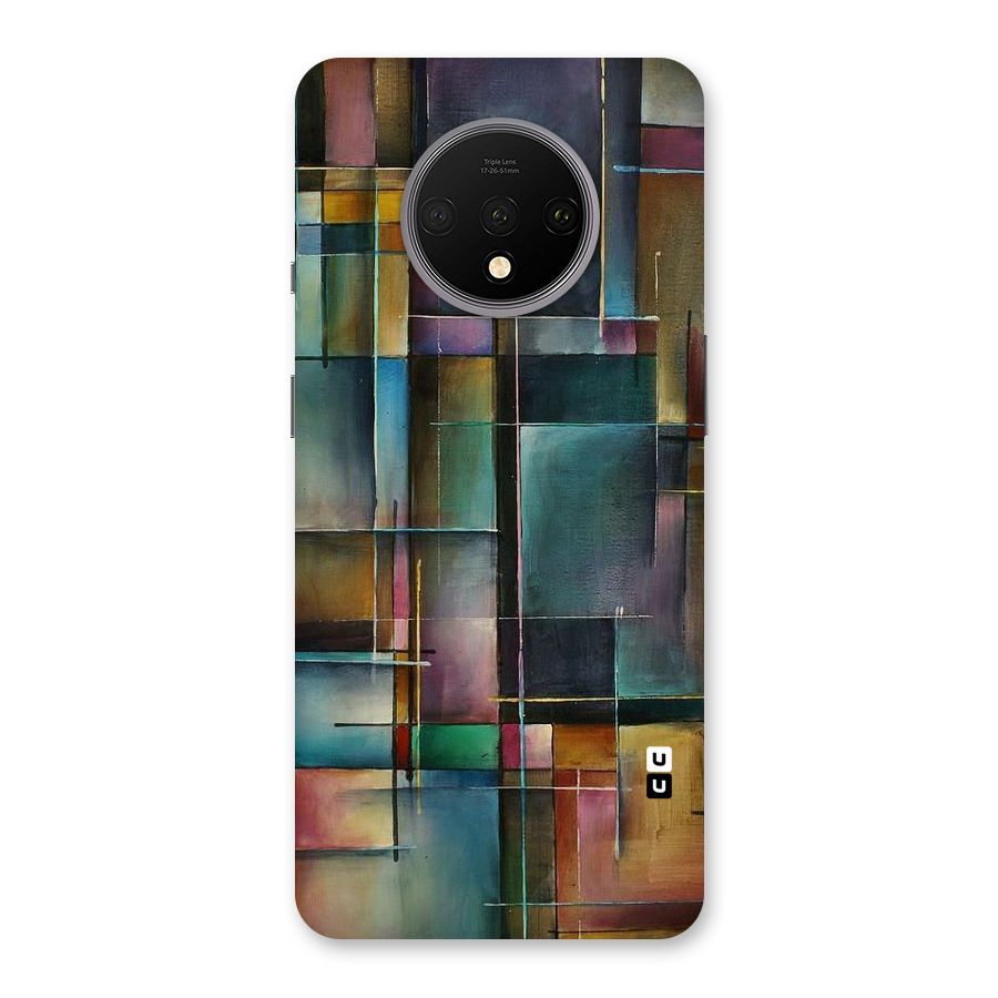 Dark Square Shapes Back Case for OnePlus 7T