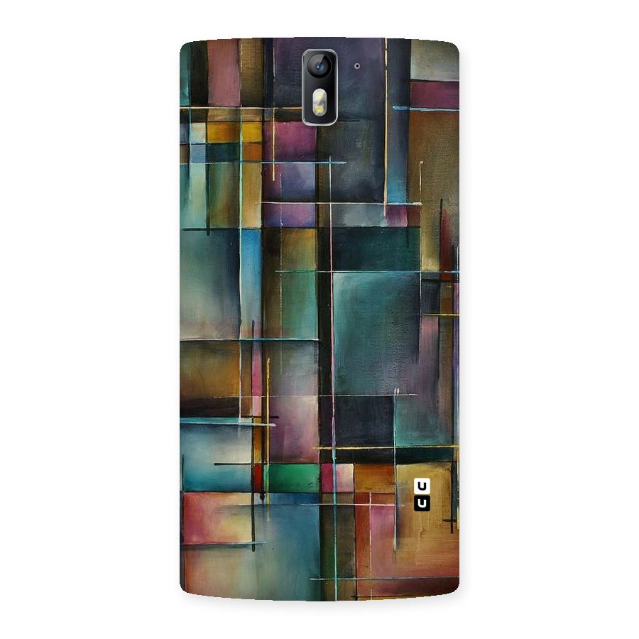 Dark Square Shapes Back Case for One Plus One