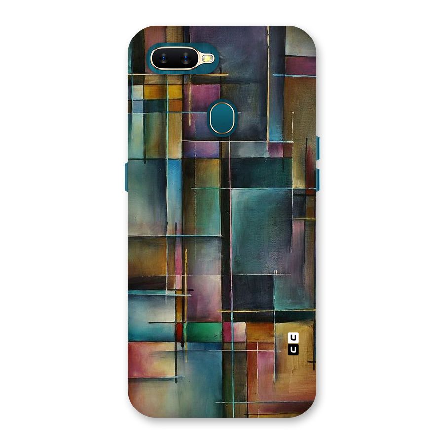 Dark Square Shapes Back Case for Oppo A11k