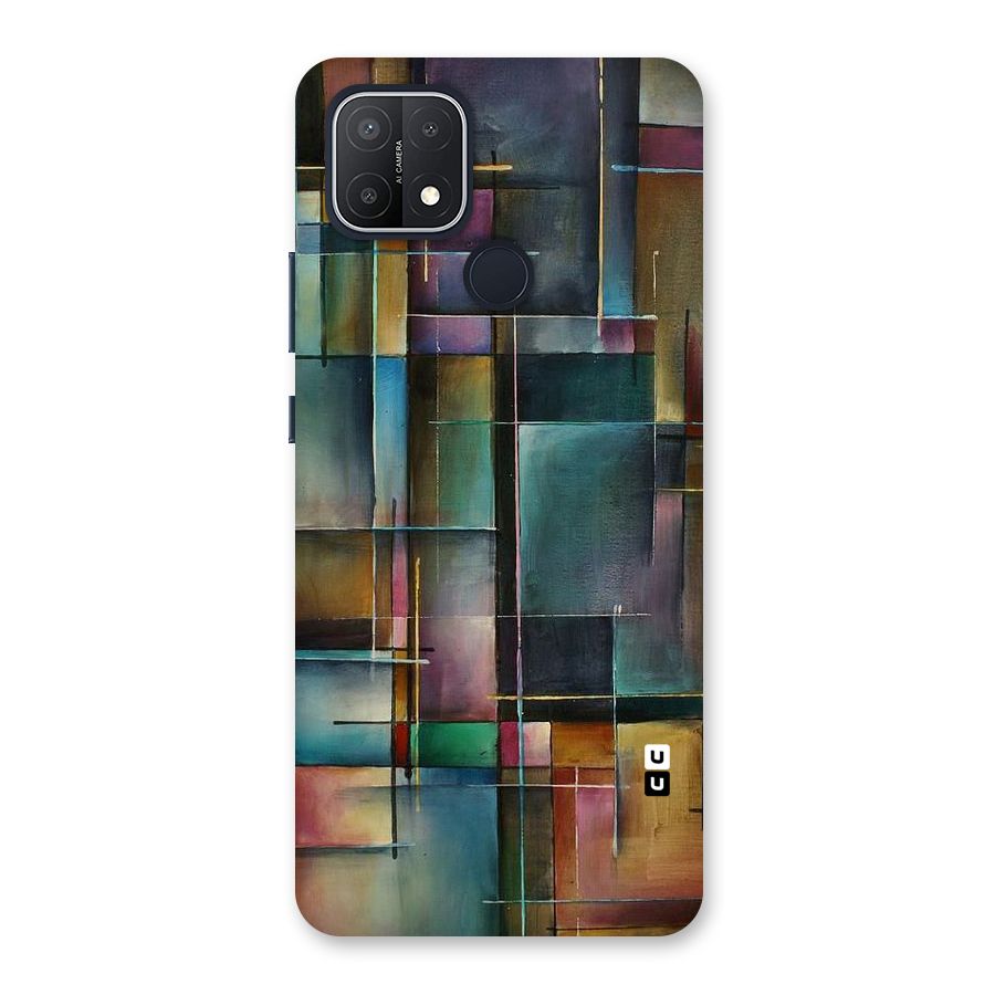 Dark Square Shapes Back Case for Oppo A15s