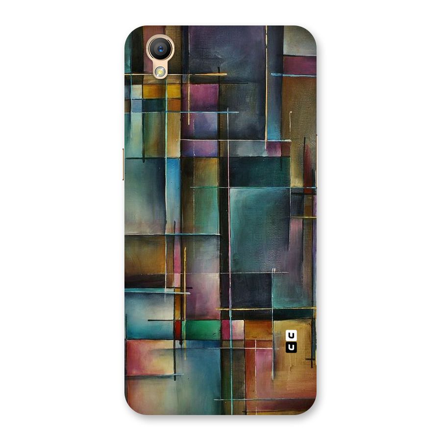 Dark Square Shapes Back Case for Oppo A37