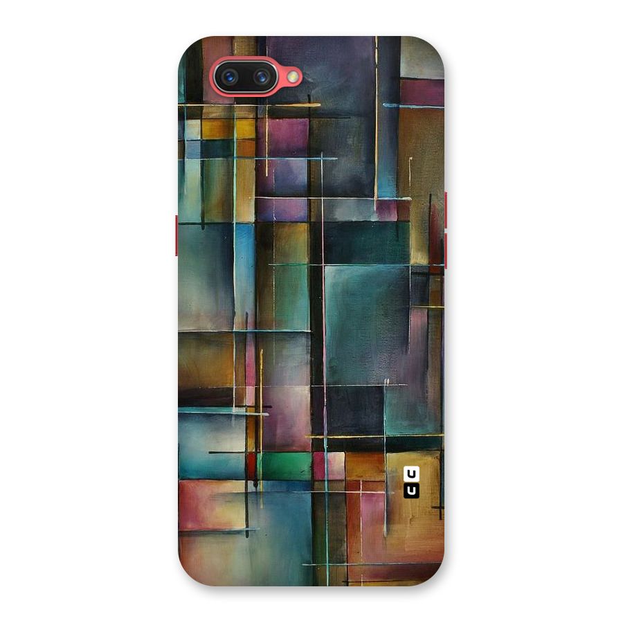 Dark Square Shapes Back Case for Oppo A3s