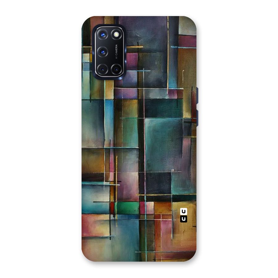 Dark Square Shapes Back Case for Oppo A52