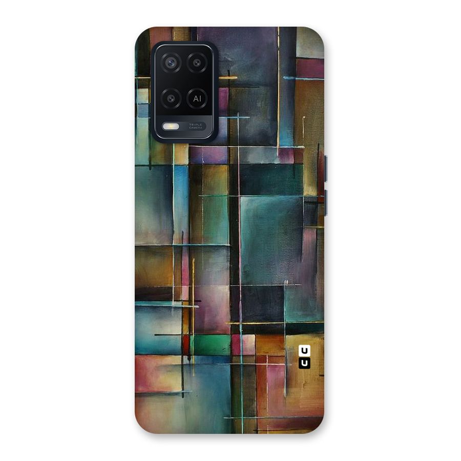 Dark Square Shapes Back Case for Oppo A54