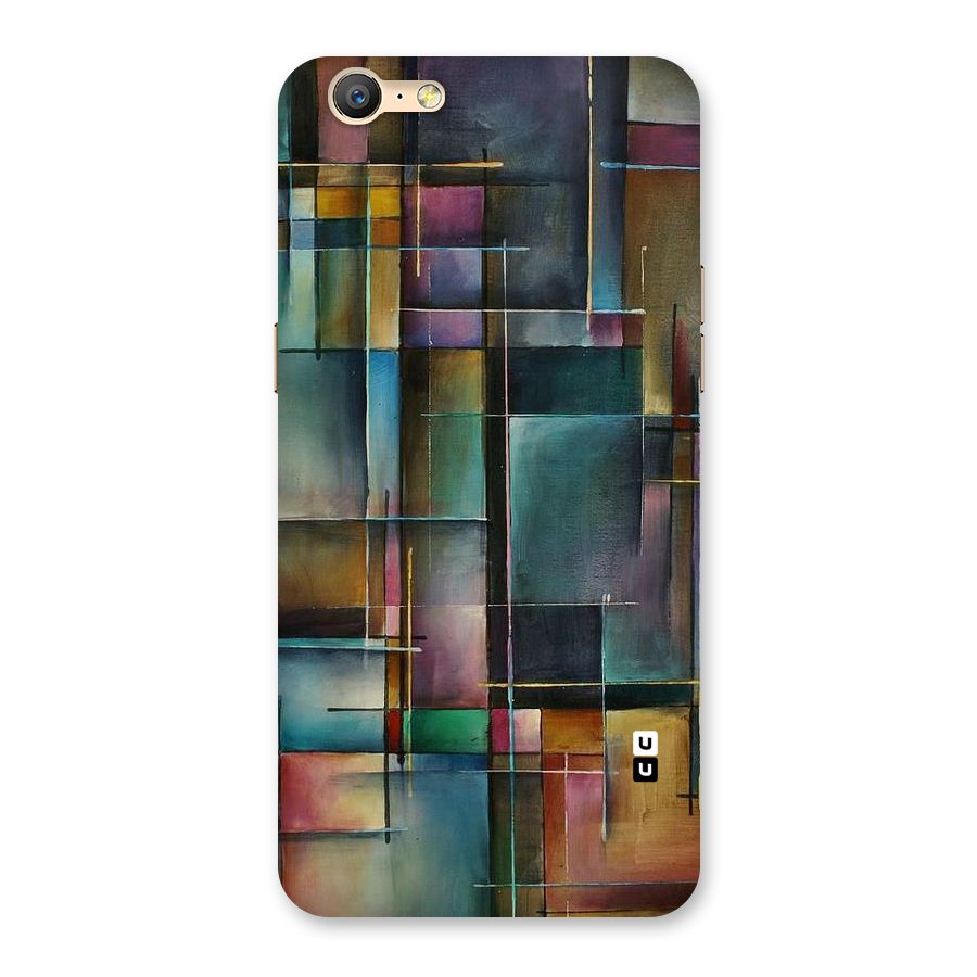 Dark Square Shapes Back Case for Oppo A57