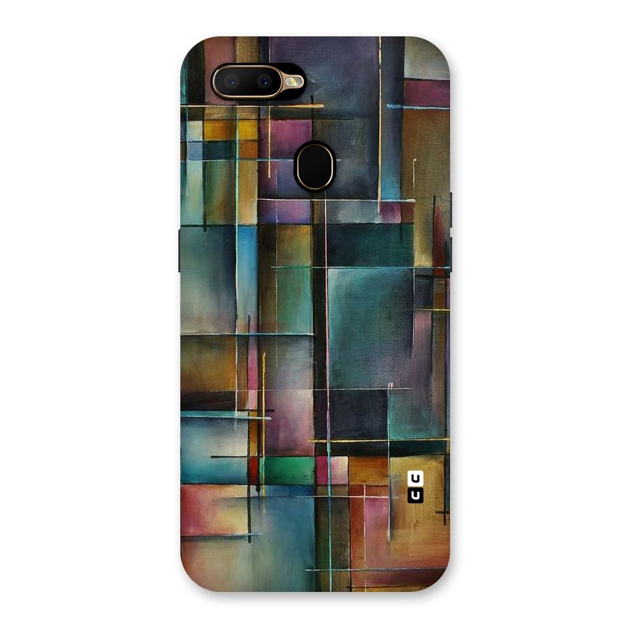 Dark Square Shapes Back Case for Oppo A5s