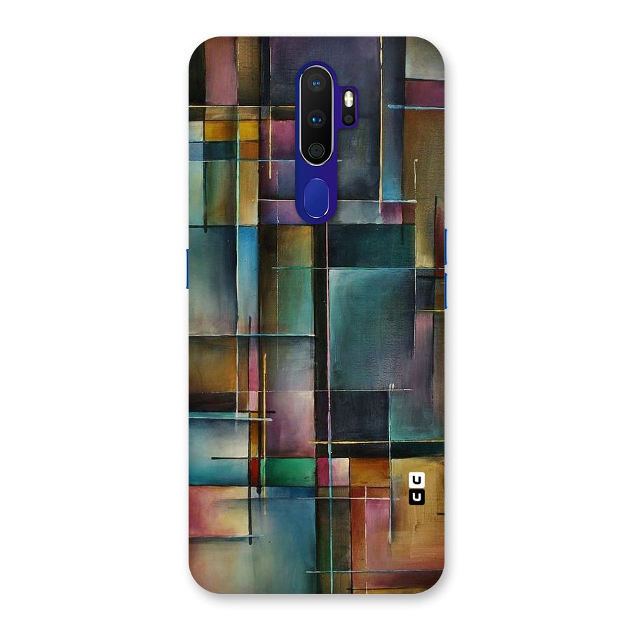 Dark Square Shapes Back Case for Oppo A9 (2020)