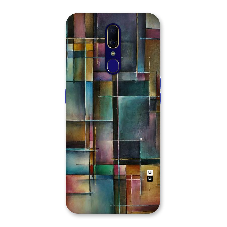 Dark Square Shapes Back Case for Oppo F11
