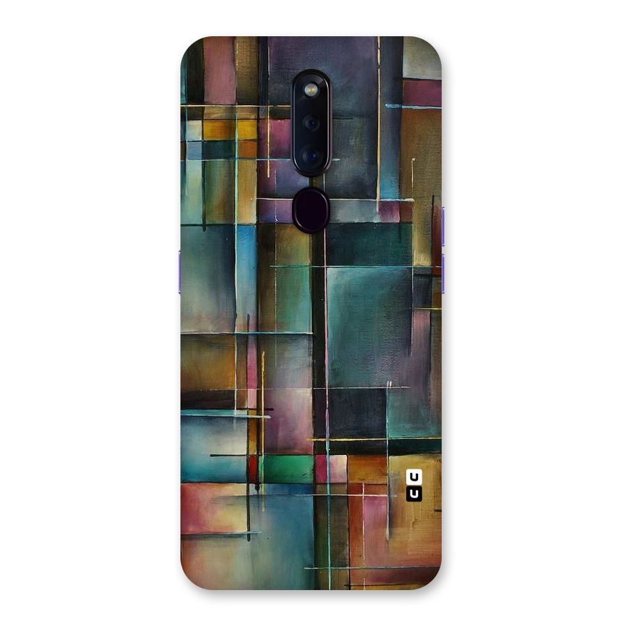 Dark Square Shapes Back Case for Oppo F11 Pro
