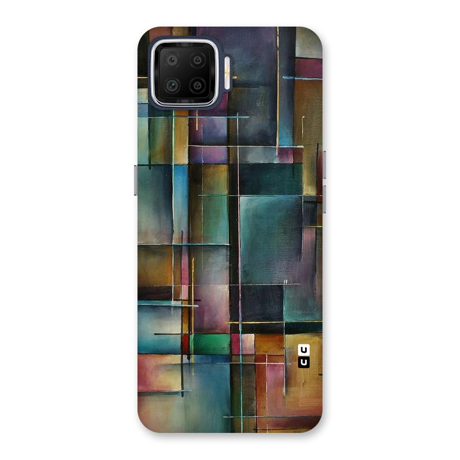 Dark Square Shapes Back Case for Oppo F17