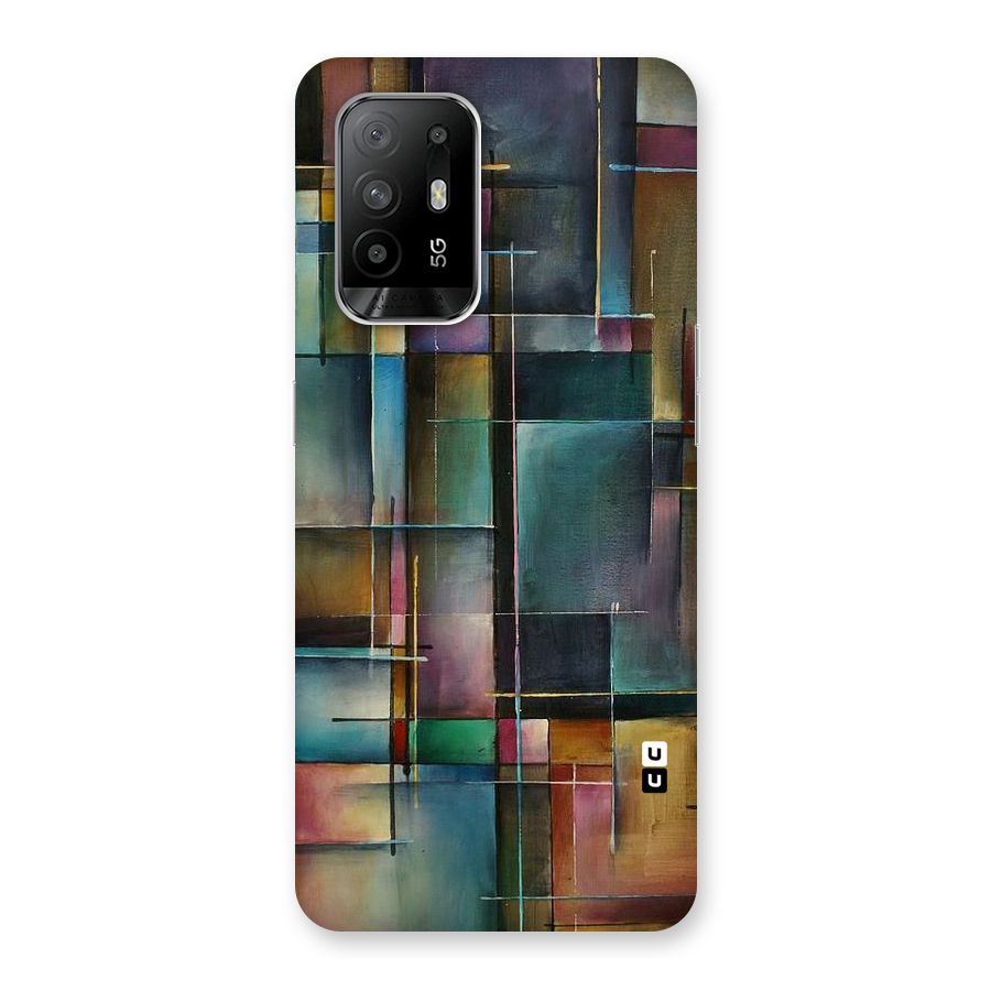 Dark Square Shapes Back Case for Oppo F19 Pro Plus 5G