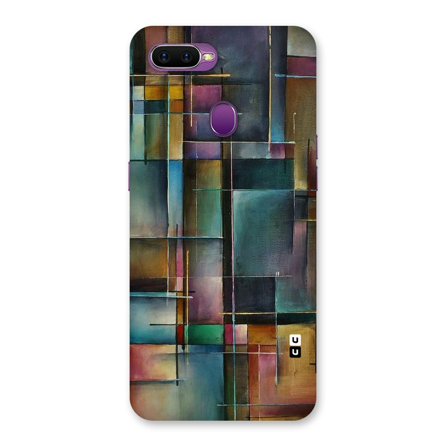 Dark Square Shapes Back Case for Oppo F9