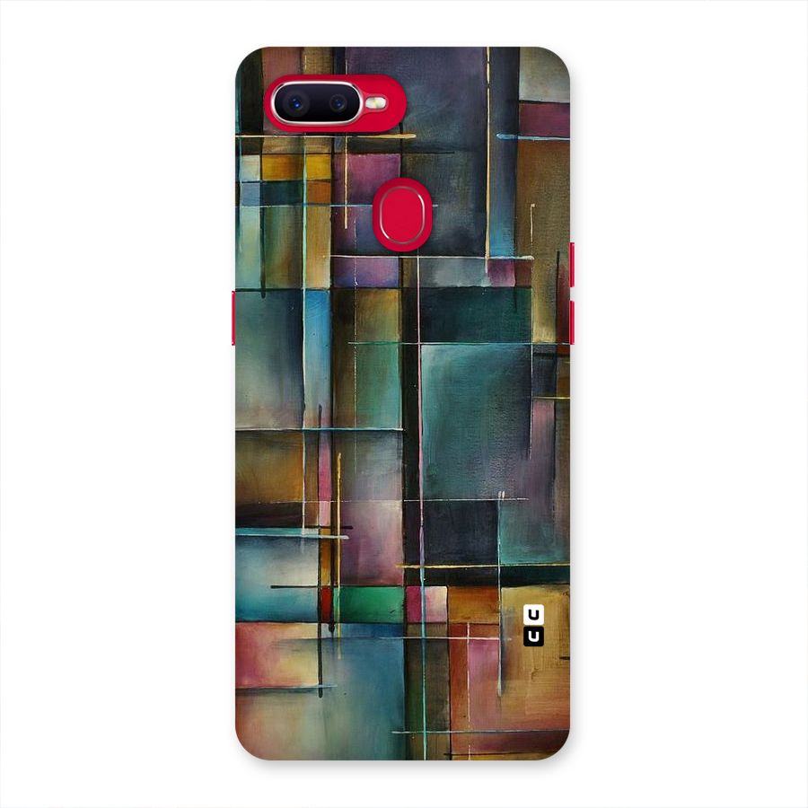 Dark Square Shapes Back Case for Oppo F9 Pro