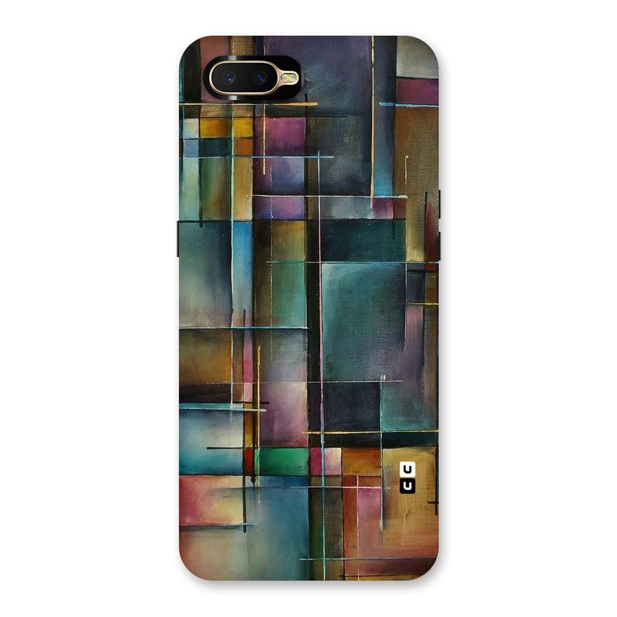 Dark Square Shapes Back Case for Oppo K1