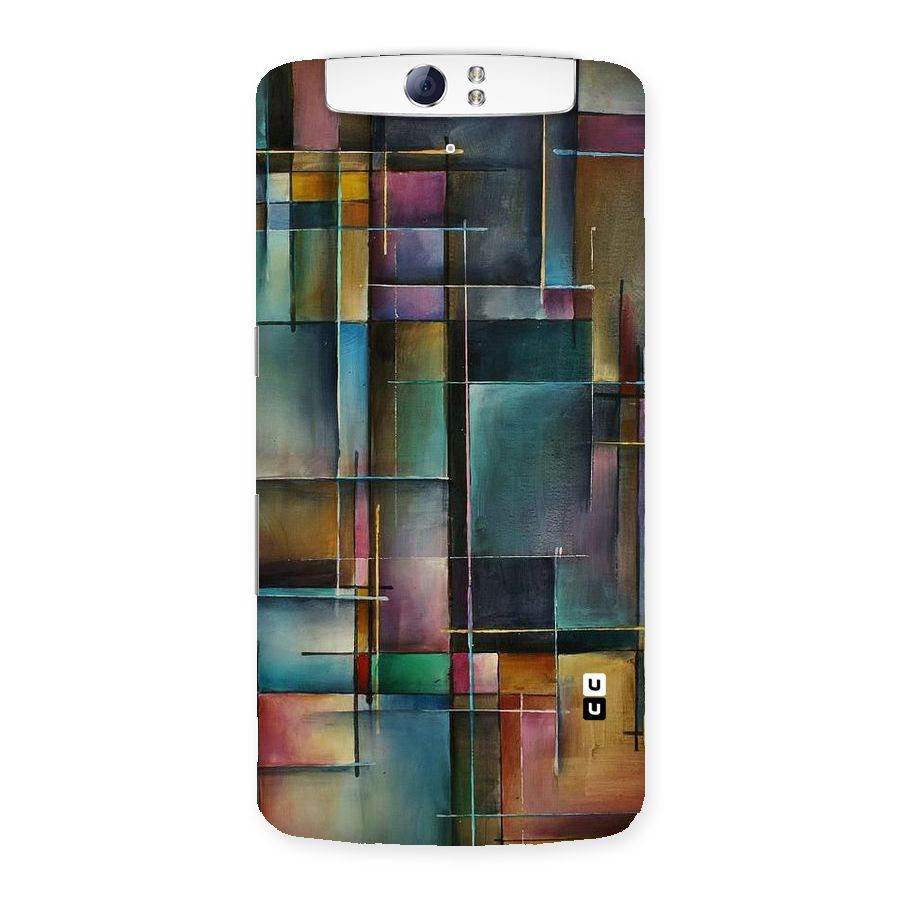 Dark Square Shapes Back Case for Oppo N1