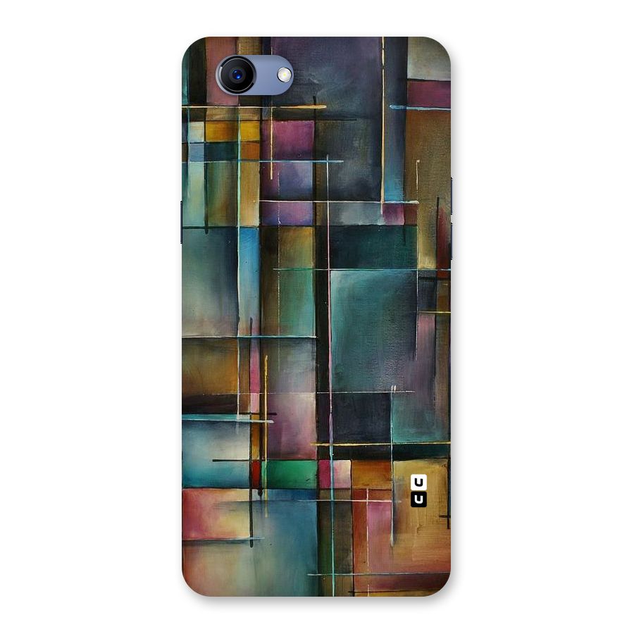 Dark Square Shapes Back Case for Oppo Realme 1