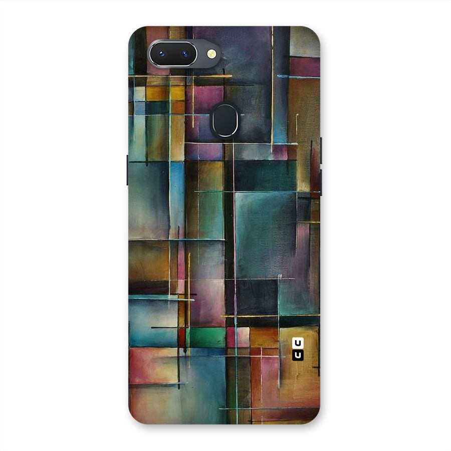 Dark Square Shapes Back Case for Oppo Realme 2