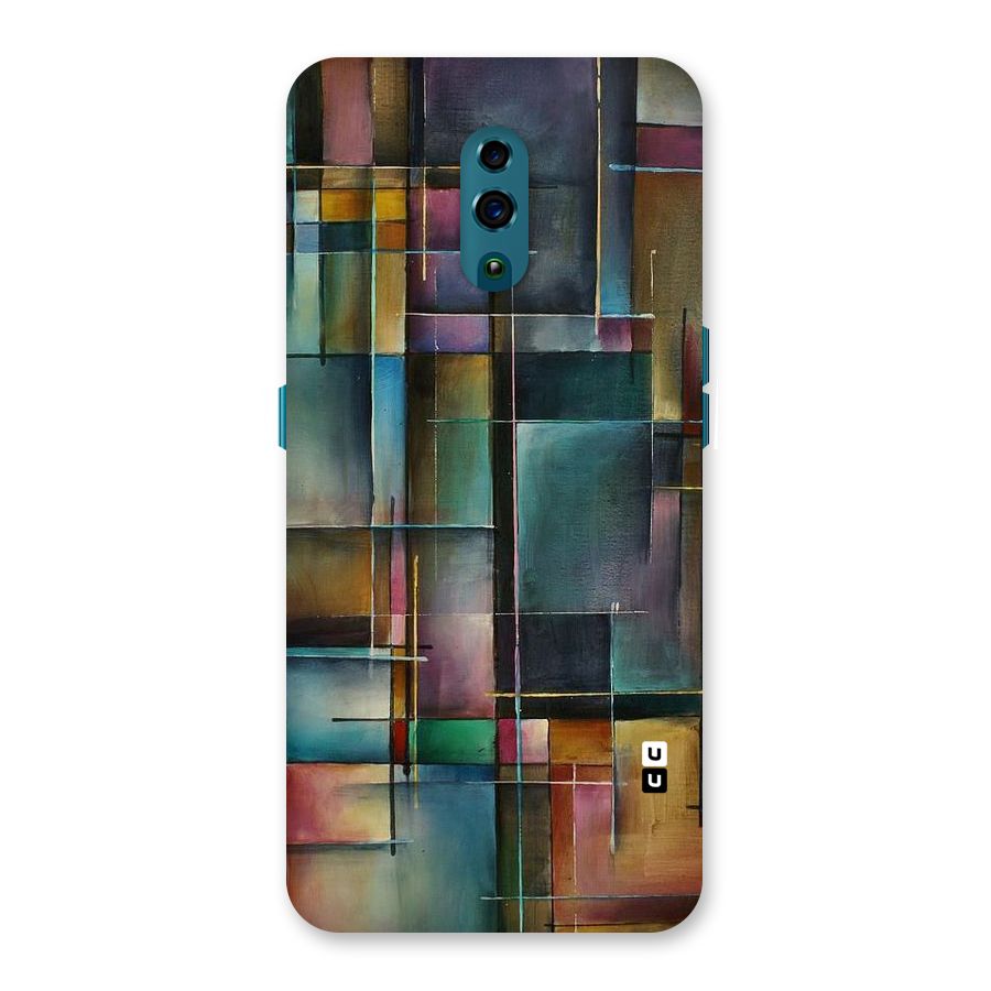 Dark Square Shapes Back Case for Oppo Reno
