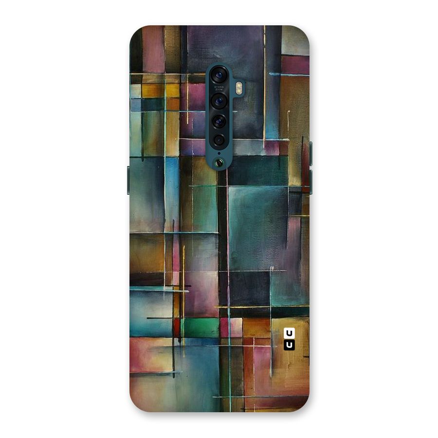 Dark Square Shapes Back Case for Oppo Reno2