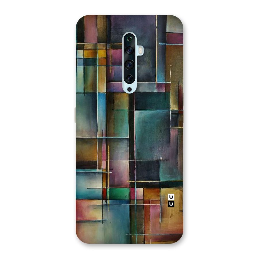 Dark Square Shapes Back Case for Oppo Reno2 F