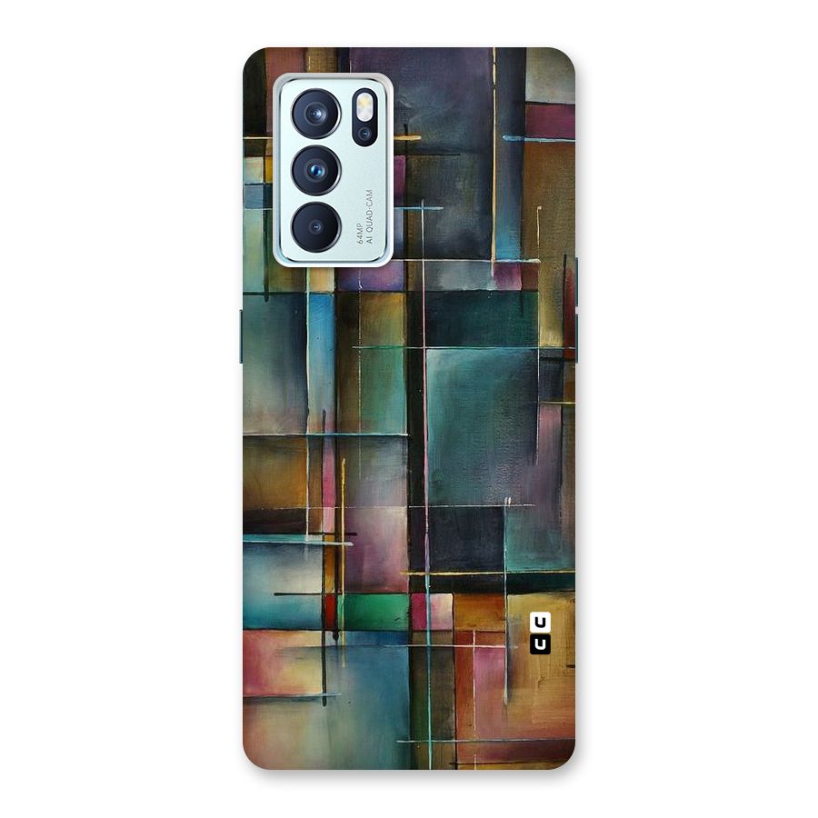 Dark Square Shapes Back Case for Oppo Reno6 Pro 5G