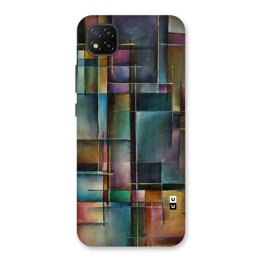 Dark Square Shapes Back Case for Poco C3