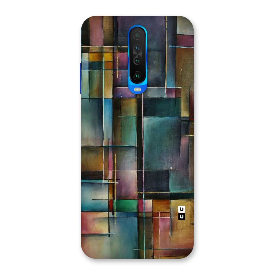 Dark Square Shapes Back Case for Poco X2
