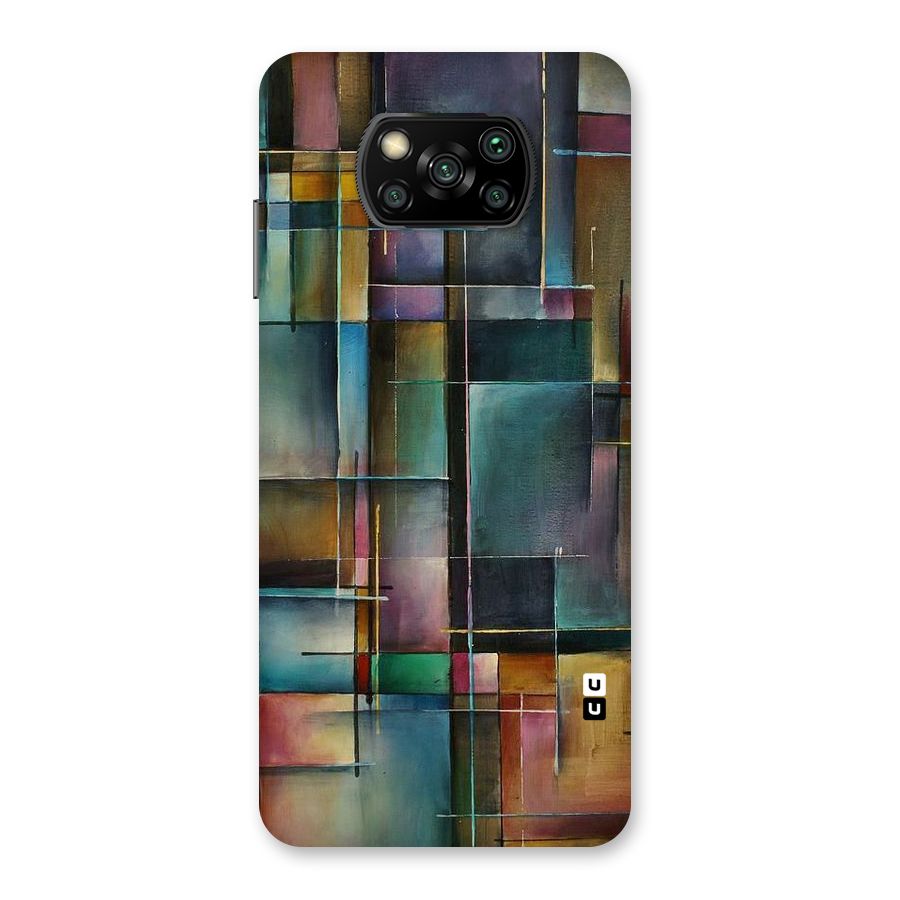 Dark Square Shapes Back Case for Poco X3