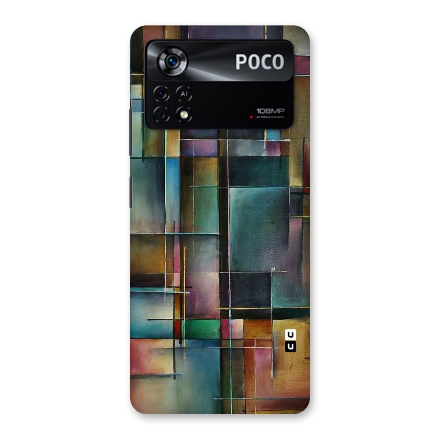 Dark Square Shapes Back Case for Poco X4 Pro 5G