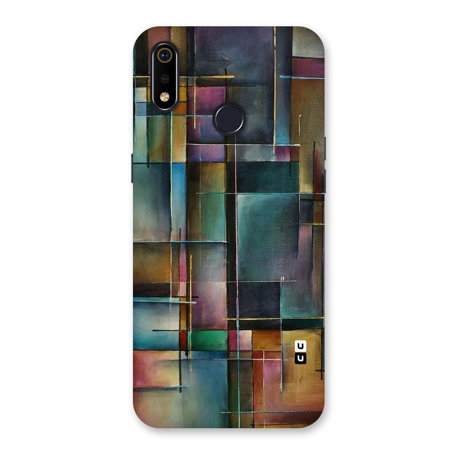 Dark Square Shapes Back Case for Realme 3i