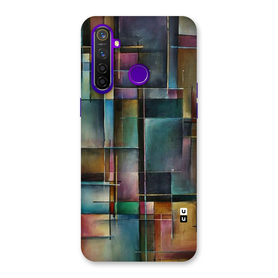 Dark Square Shapes Back Case for Realme 5 Pro