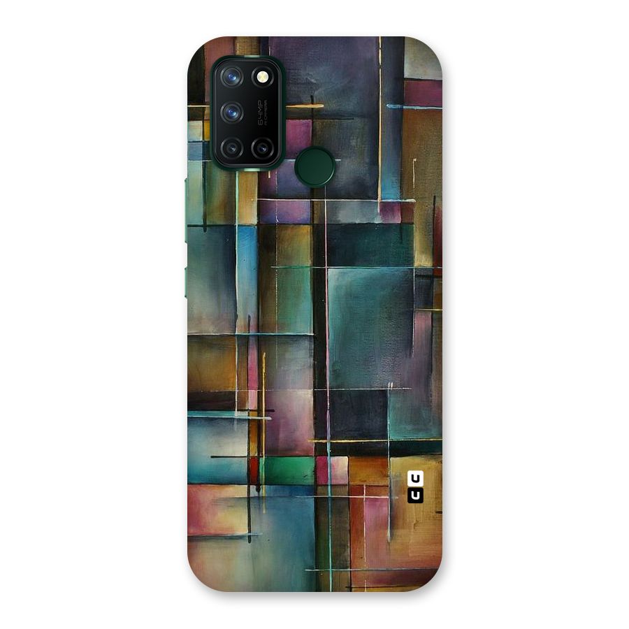 Dark Square Shapes Back Case for Realme 7i