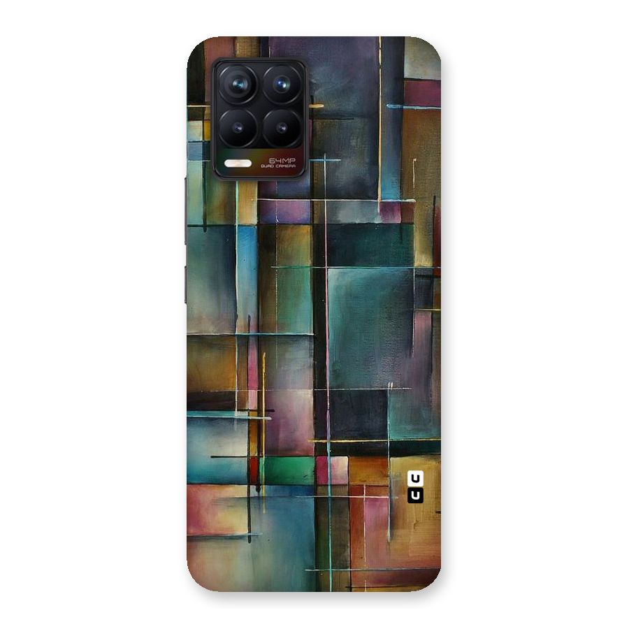 Dark Square Shapes Back Case for Realme 8