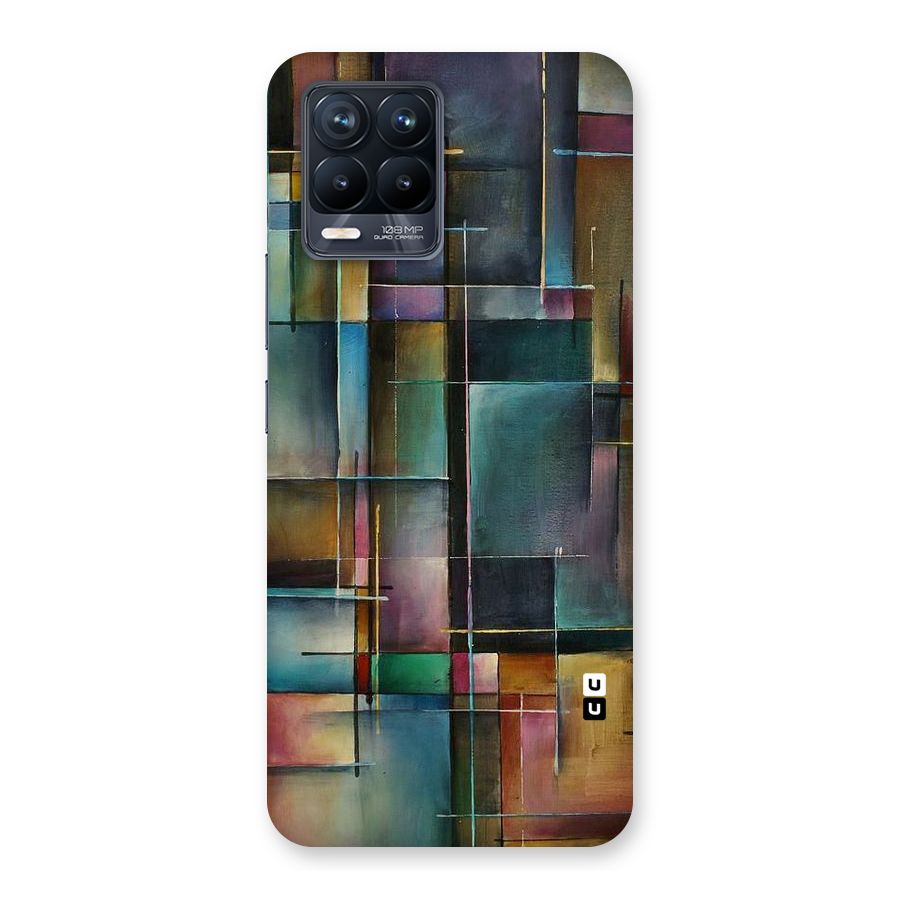Dark Square Shapes Back Case for Realme 8 Pro