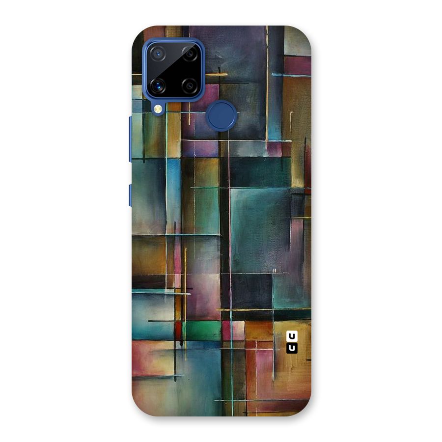 Dark Square Shapes Back Case for Realme C15