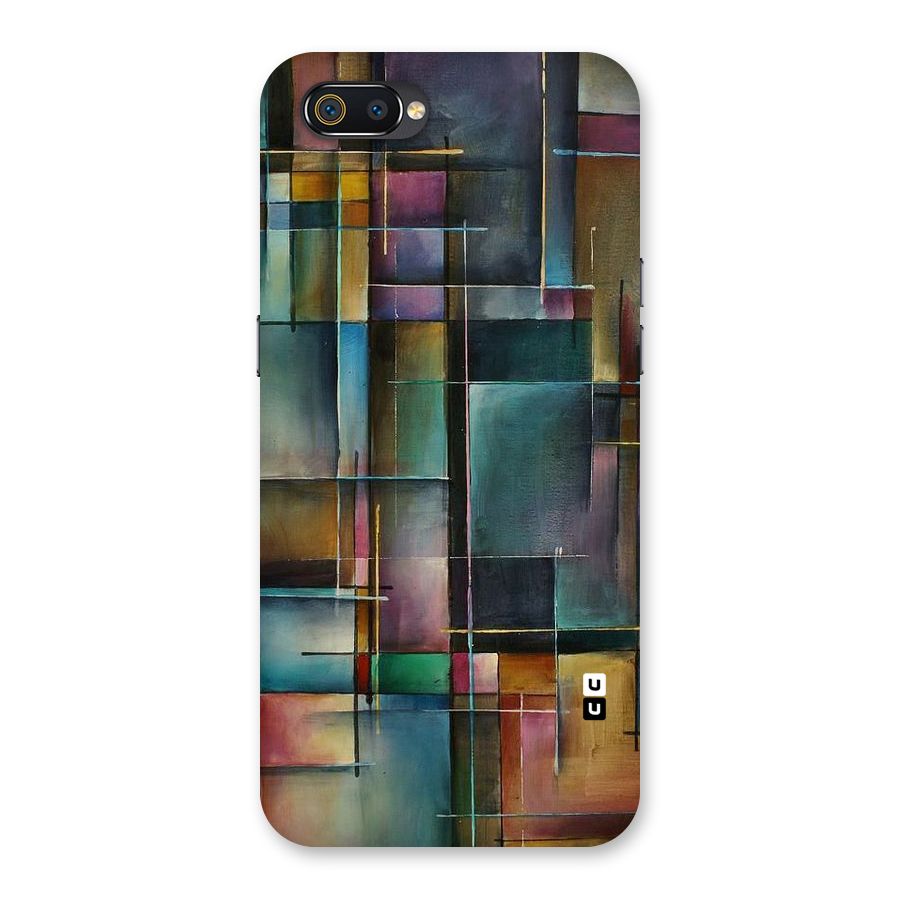 Dark Square Shapes Back Case for Realme C2