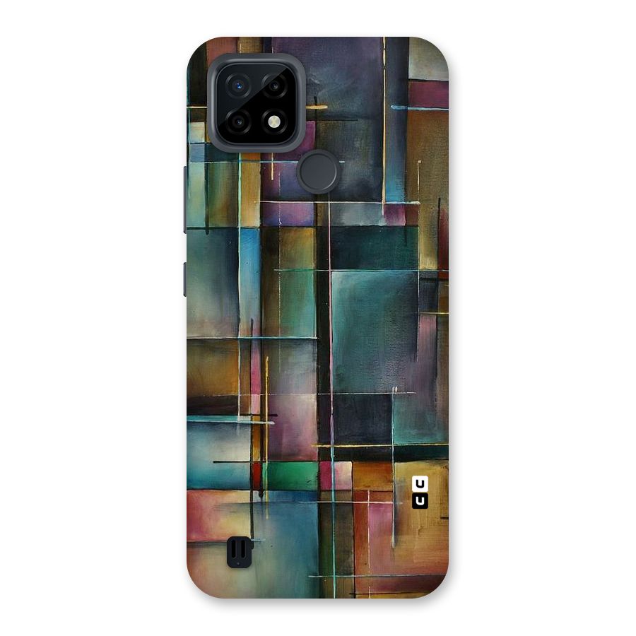 Dark Square Shapes Back Case for Realme C21