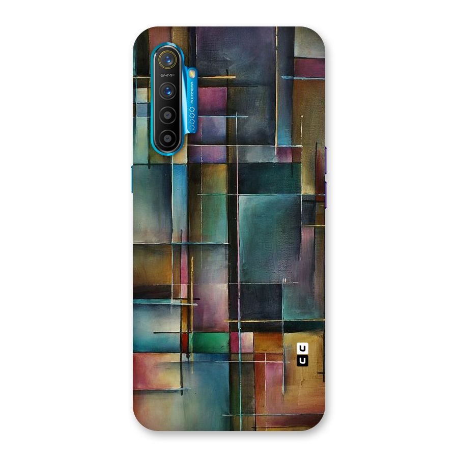 Dark Square Shapes Back Case for Realme XT