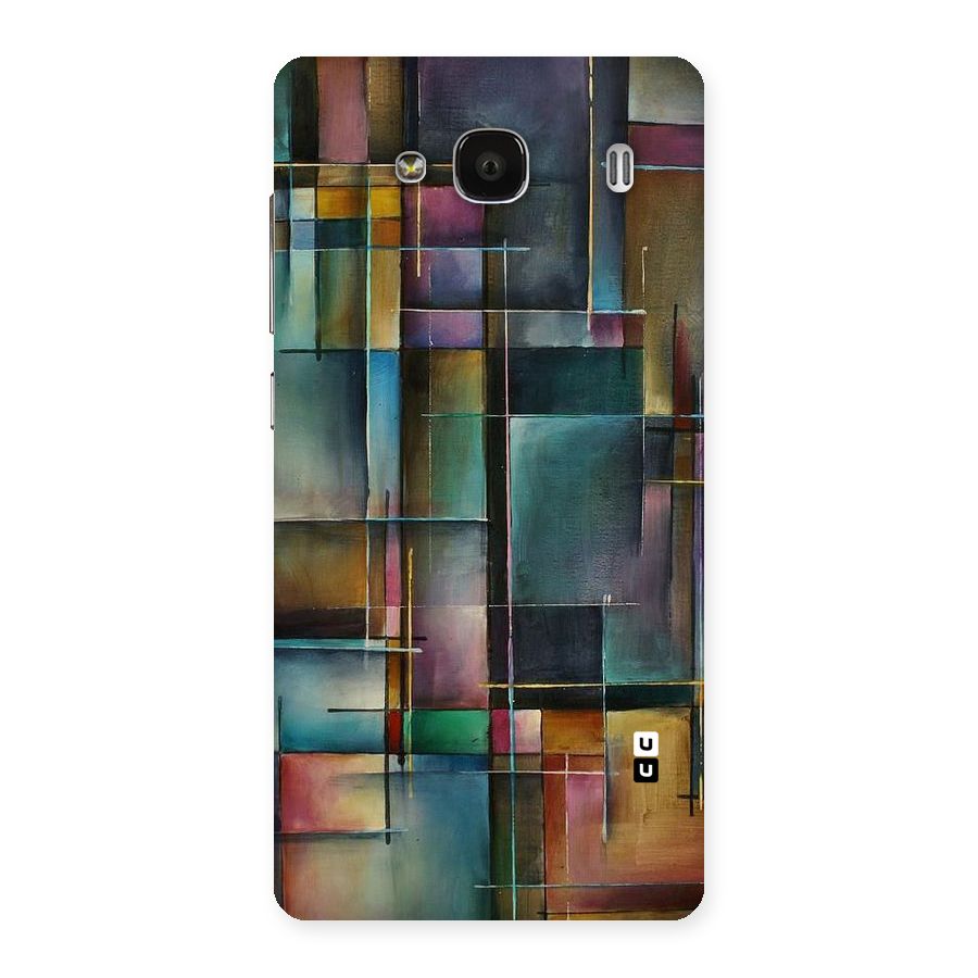 Dark Square Shapes Back Case for Redmi 2 Prime