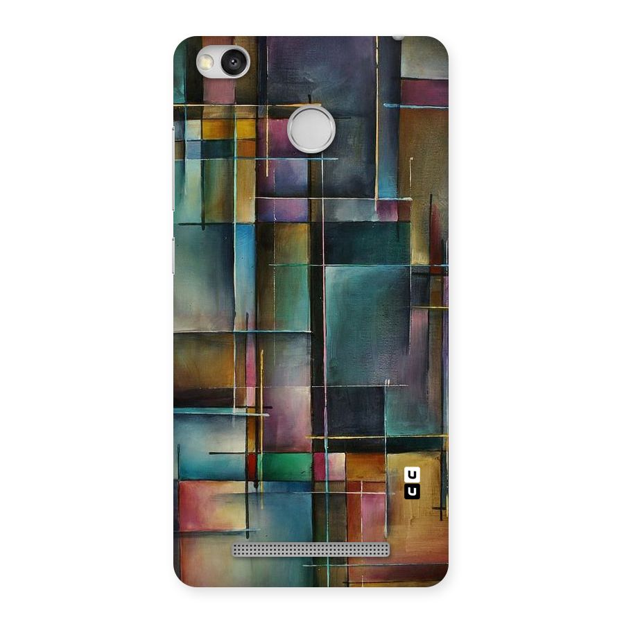 Dark Square Shapes Back Case for Redmi 3S Prime