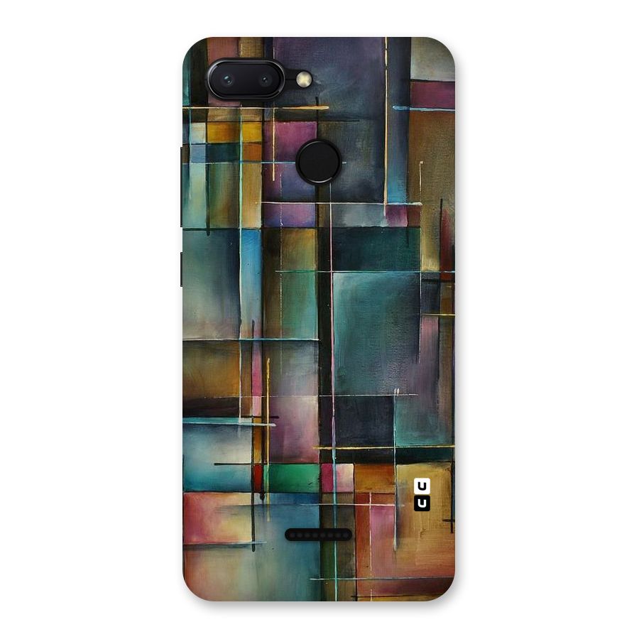 Dark Square Shapes Back Case for Redmi 6