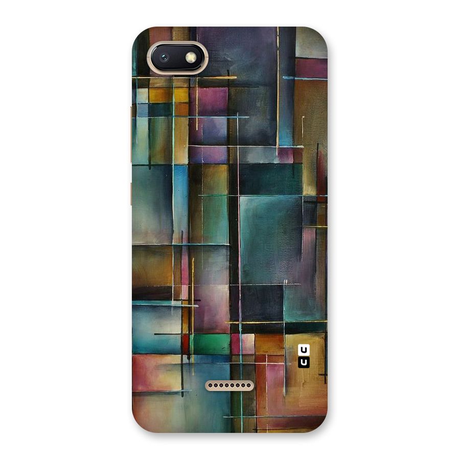Dark Square Shapes Back Case for Redmi 6A