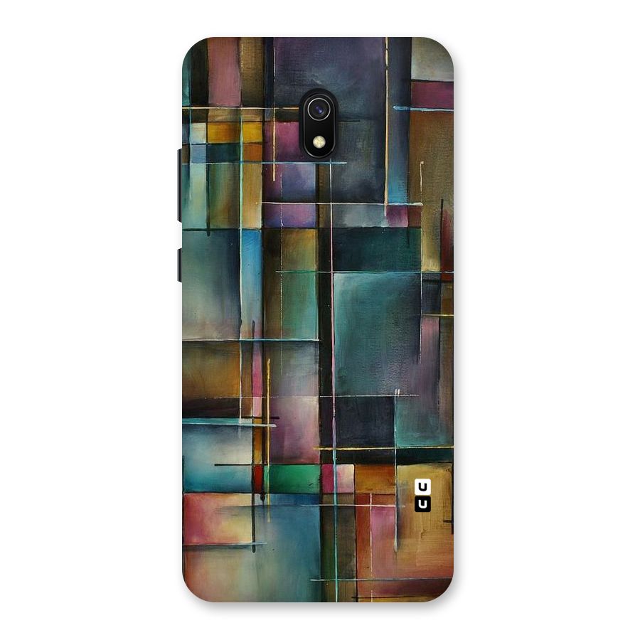Dark Square Shapes Back Case for Redmi 8A