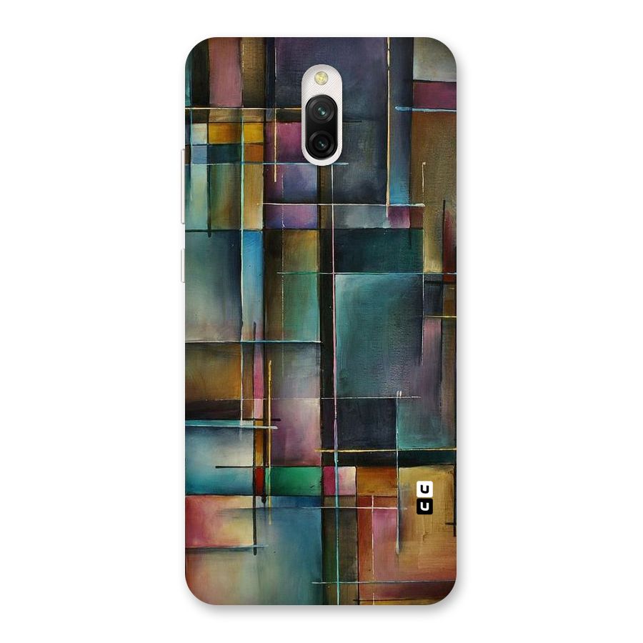 Dark Square Shapes Back Case for Redmi 8A Dual