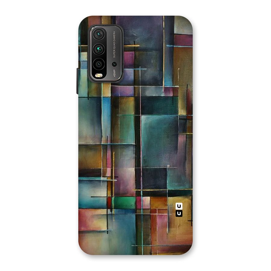 Dark Square Shapes Back Case for Redmi 9 Power