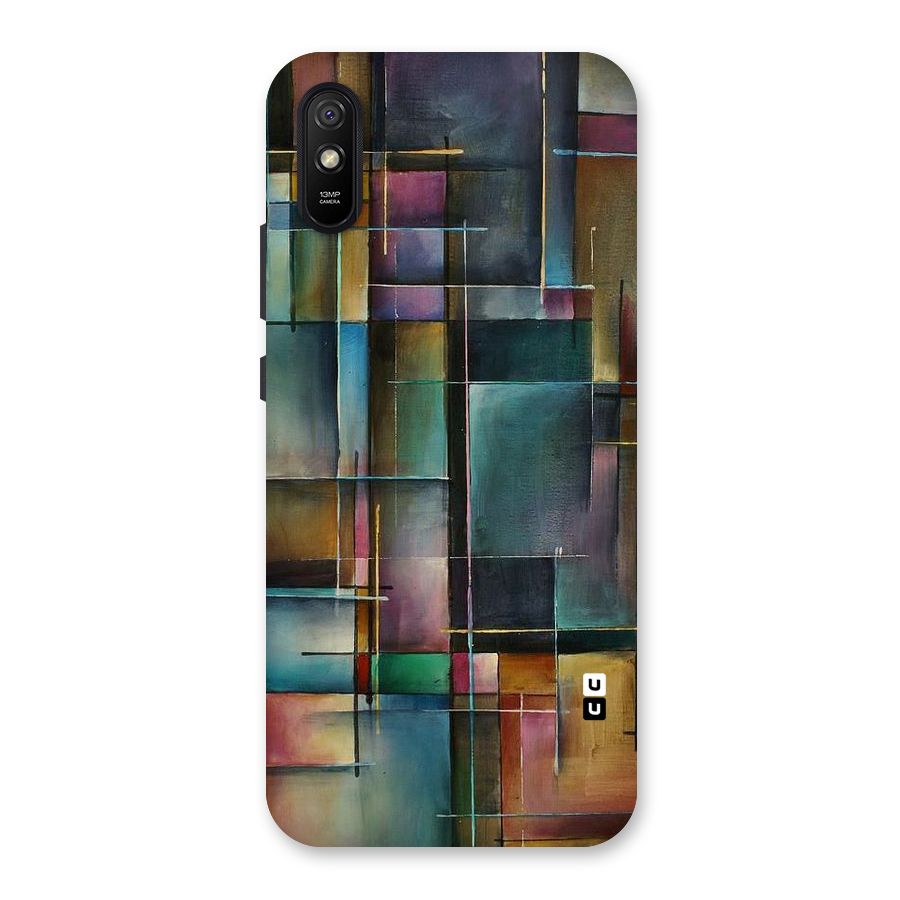 Dark Square Shapes Back Case for Redmi 9i